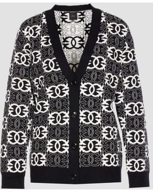 Pinko Cardigan A V Love Birds - Black