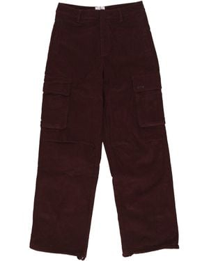 Arte' Corduroy Cargo Pants - Purple