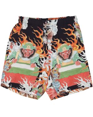 Doomsday Inferno Shorts Herenshorts Met All-Over Print - Rood