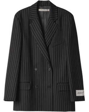 hinnominate Jacket Over Double-Breasted Gessato - Black