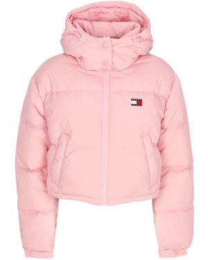 Tommy Hilfiger Down Jacket Crop Alaska Puffer - Pink