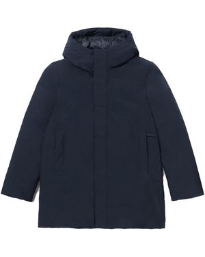 Woolrich Ut2345 3989 Hooded City Coat Wou0253Mr - Blauw
