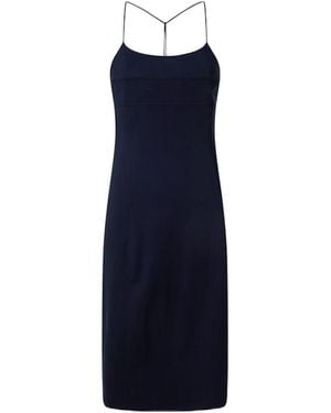 Calvin Klein Strappy Crossback Slip-Kleid - Blau