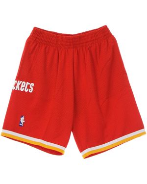 Mitchell & Ness Basketball Shorts Nba Swingman Shorts Hardwood Classics Houroc - Red