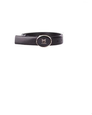 Pinko Belt 105478 A2Ql Z99L Round Enamel H2,8 Belt Vit - Black