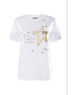 Nenette Camiseta Estrella Mujer Blanca - Blanco