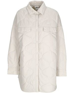 Nike Coach Jacket W Sportswear Essentials Quilted Trench - White