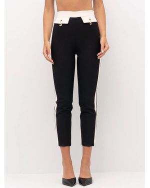 Elisabetta Franchi Frauenhose Pat0156E2 Ef3 - Schwarz
