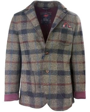 Bob Single-Breasted Jacket A23Chalk378 T378 - Gray