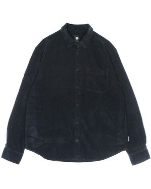 Element Camisa De Manga Larga De Pana Atrevida Para Hombre - Azul