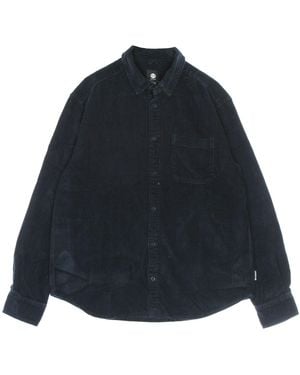 Element Bold Corduroy Long Sleeve Shirt - Blue