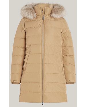 Tommy Hilfiger Heritage Down Tyra Coat With Fur Jacket - Natural