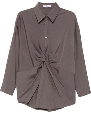 ELEH Camiseta De Tamano Femenino Con Nudo - Marrón