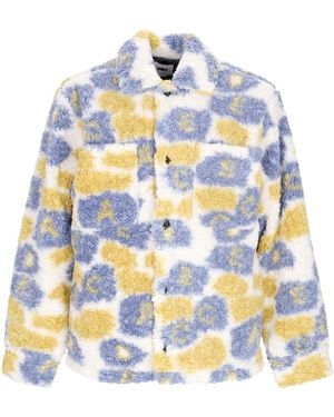 Obey Romie Sherpa Jacket Teddy Bear - Blue