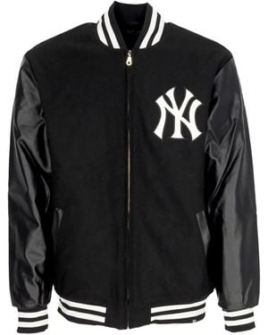 '47 Bomber Jacket Mlb Wool Zip Up Neyyan - Black