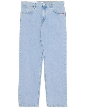 AMISH Jeans Gerecycled Denim Broken Bleach - Blauw