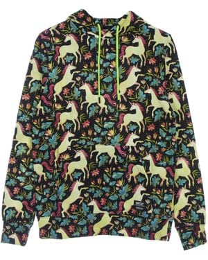 Wesc Mike Unicorn Aop Sudadera Con Capucha Negra Para Hombre Sudadera Ligera Con Capucha - Verde