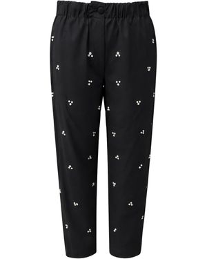 PAPER KID Pants With Applications - Black