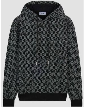 Gcds Camiseta Monograma De Hombres Gris Negro