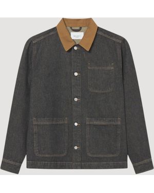 Les Deux Layton Denim Overshirt - Gray