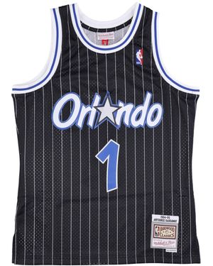Mitchell &amp; Ness Basketbaltanktop Voor Nba Swingman Jersey Hardwood Classics No.1 Anfernee Hardaway 1994-95 Orlmag Road Originele Teamkleuren - Blauw