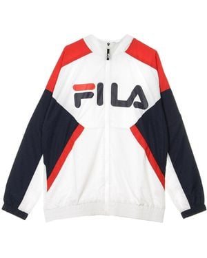 Fila Oliviero Wit Trainingsjack Voor - Blauw