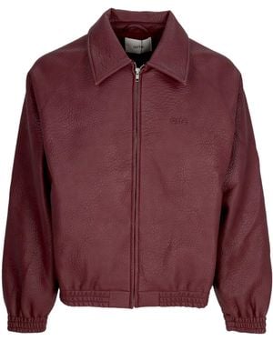 Arte' Basic Leather Jacket - Red