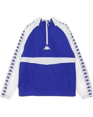 Kappa Herren-Schlupfjacke Mit Britein Royal/Weibem Streifen - Blau