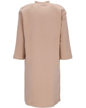 Nike Sportswear Dress Phoenix Fleece 3/4 Oversized Sleeve Dress - Natural