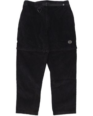 Funky Long Pants Round Corduroy Pants - Black
