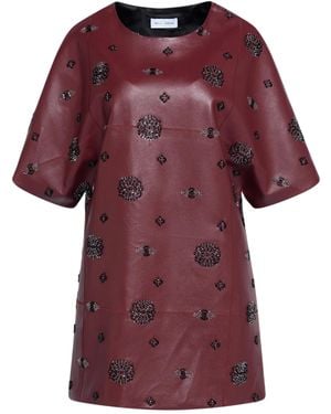WEILI ZHENG Mini Dress With Embroidery - Red