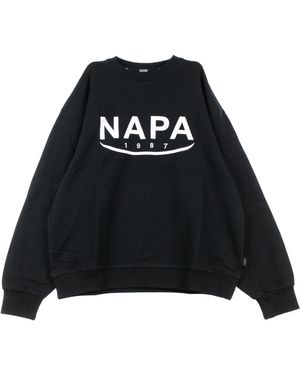 Napa Silver B-Arosa Crew Sweat Crew Neck Sweatshirt - Black