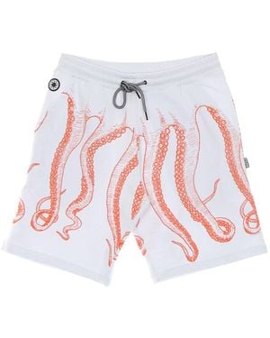 Octopus Tracksuit Shorts Outline Short - Red