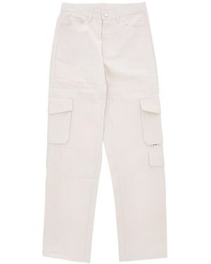 Arte' Long Porter Double Pocket Pants - White