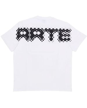 Arte' T-Shirt Pixel Back Tee - White