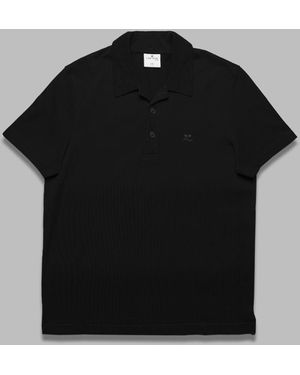 Courreges Polo De Pique De Algodon - Negro