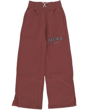 Nike W Sportswear Phoenix Fleece High-Rise Logo Pant - Red
