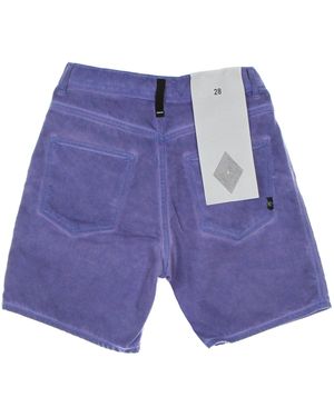 AMISH Short Jeans Bermuda Bernie Bull Spray Dyed - Blue