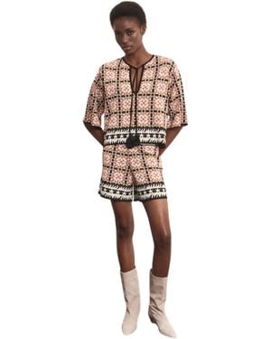 Akep Shorts Fur Damen Phantasie Fantasie - Mehrfarbig