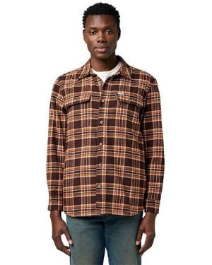 Wrangler Shirts 112372458 Overshirt Deep - Brown