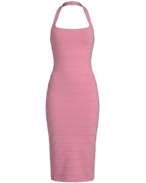 retroféte Kleid Mit Spitze - Pink
