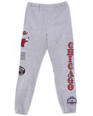 Mitchell &amp; Ness Pantalon De Survetement Polaire Pour Hommes Nba Team Origins Fleece Pant Hardwood Classics Chibul - Bleu