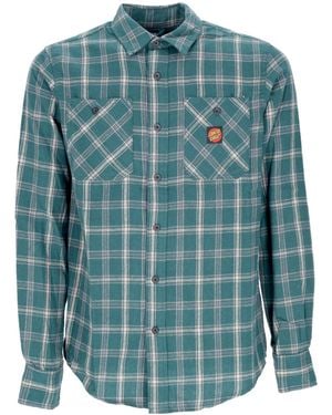 Santa Cruz Apex Long Sleeve Shirt L/Shirt - Blue