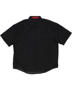 Acupuncture Shirt Sleeve Short Sleeve Acu Logo Hemd Schwarz