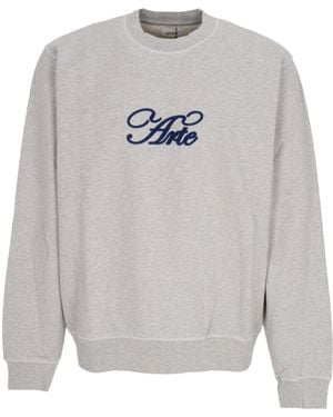 Arte' Lightweight Crewneck Logo Crewneck - Gray