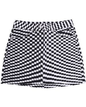 Obey Exie Minirok Korte Rok Zwart Multi