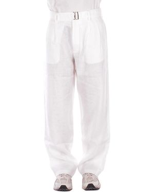 Alpha Studio Pants Au5378Q 1003 Pant Over Pence Milk - White