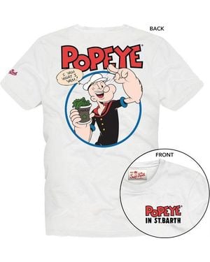 MC2 Saint Barth Mc2 Santa Camiseta Barth Con Impresion Delantera Y Trasera Prl0002-03575L - Blanco