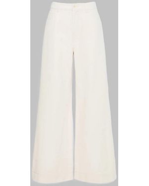 Weekend by Maxmara Pants Wide Leg Ecru - White