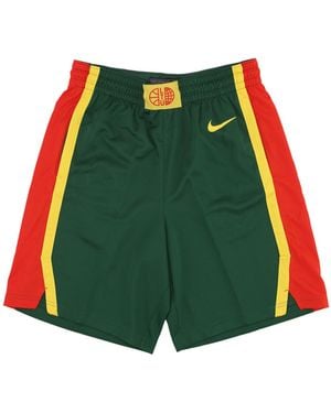Nike Basketbalshort Limited Road Basketball Short Team Litouwen Gorge Groen/Chili Rood